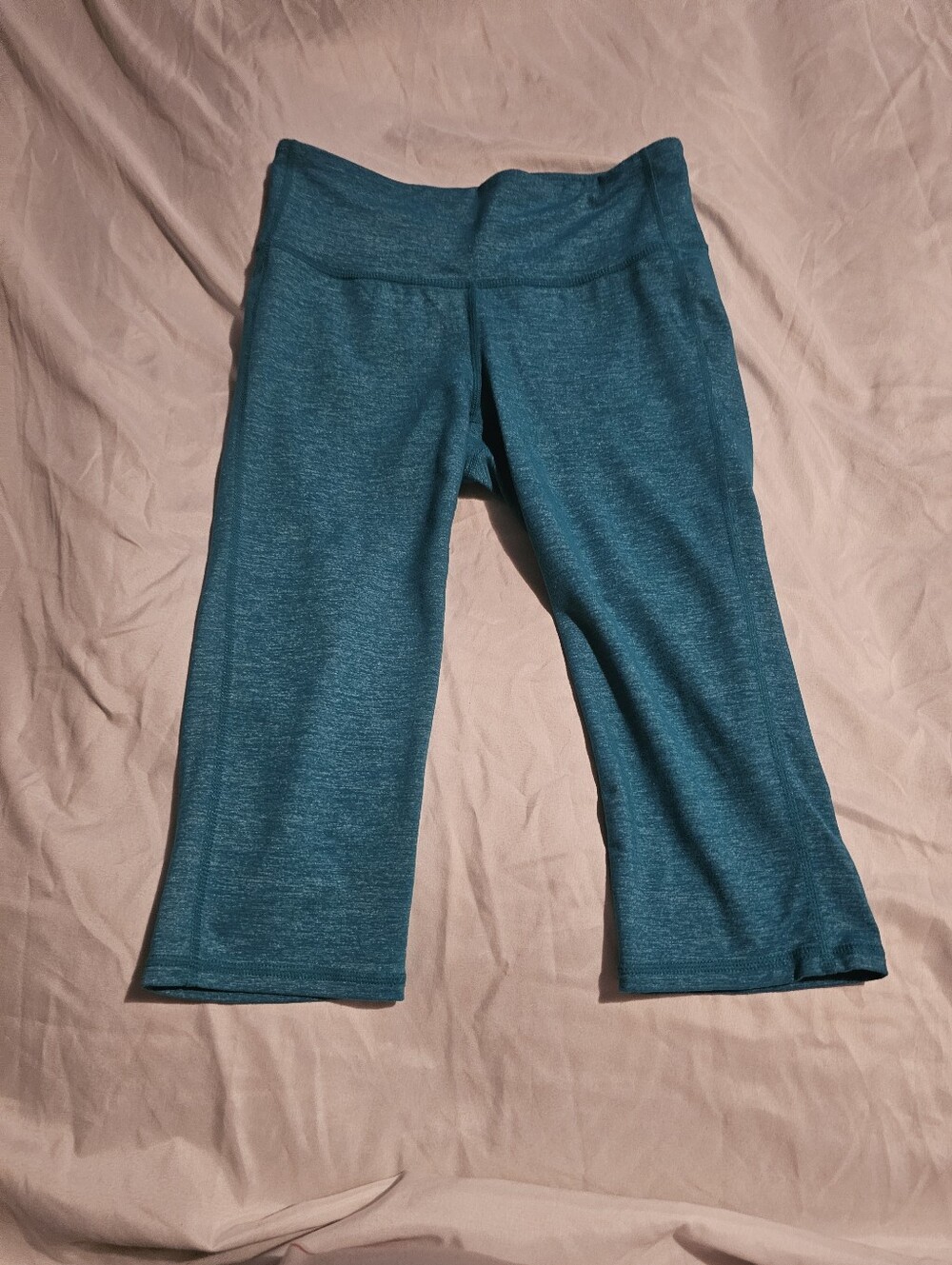 Athleta Capri Leggings Small Teal Pull On Size Small RN #54023